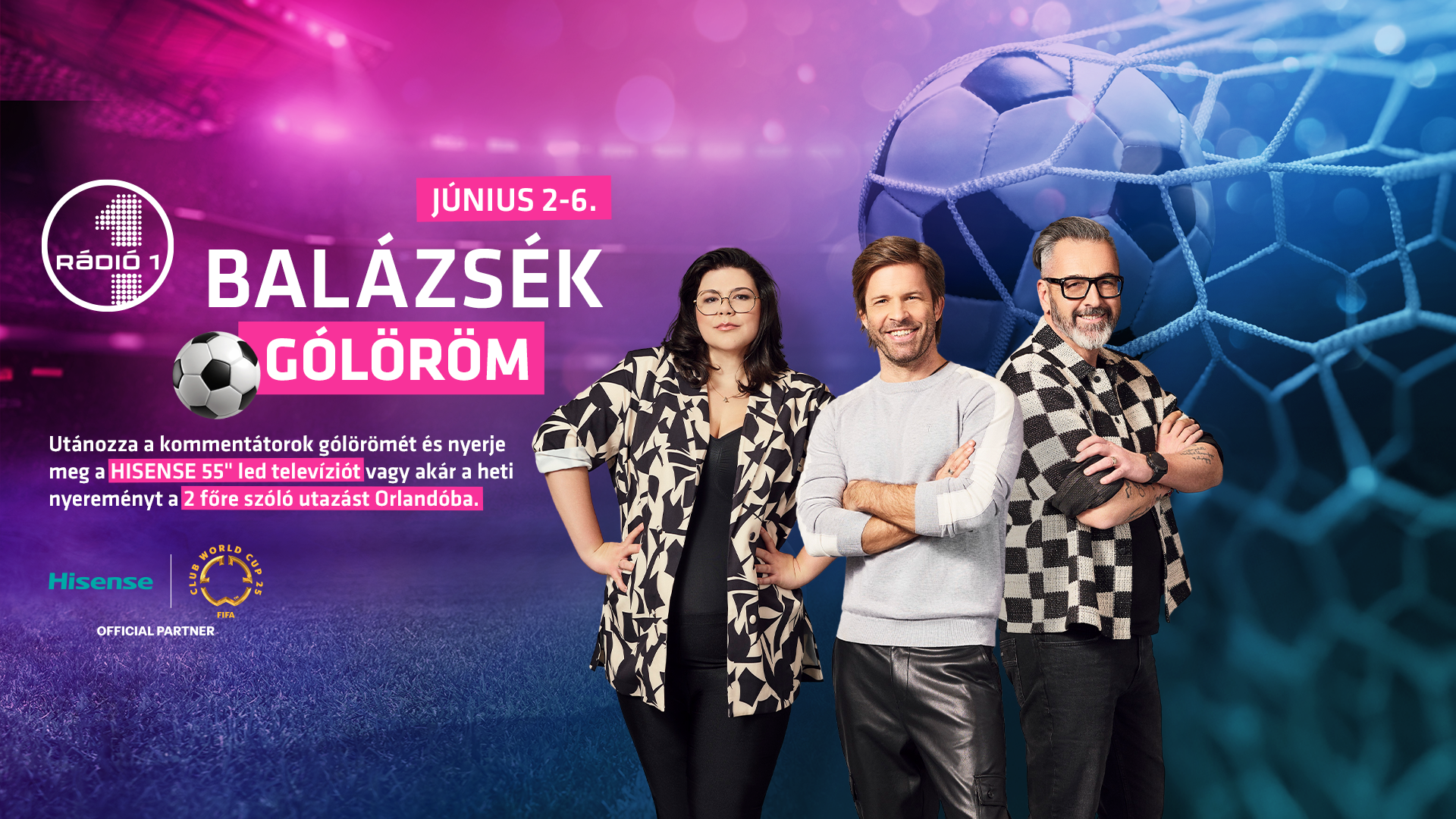 Nyerj tévét vagy álomutazást! – Indul Balázsék Gólöröm játéka a Rádió 1-en