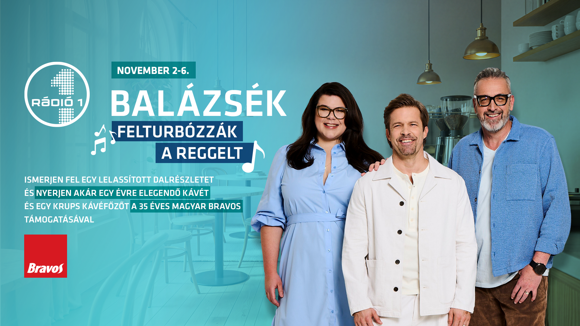 Pörgesd fel a reggeleidet Balázsékkal, és nyerj egy évre elegendő kávét!