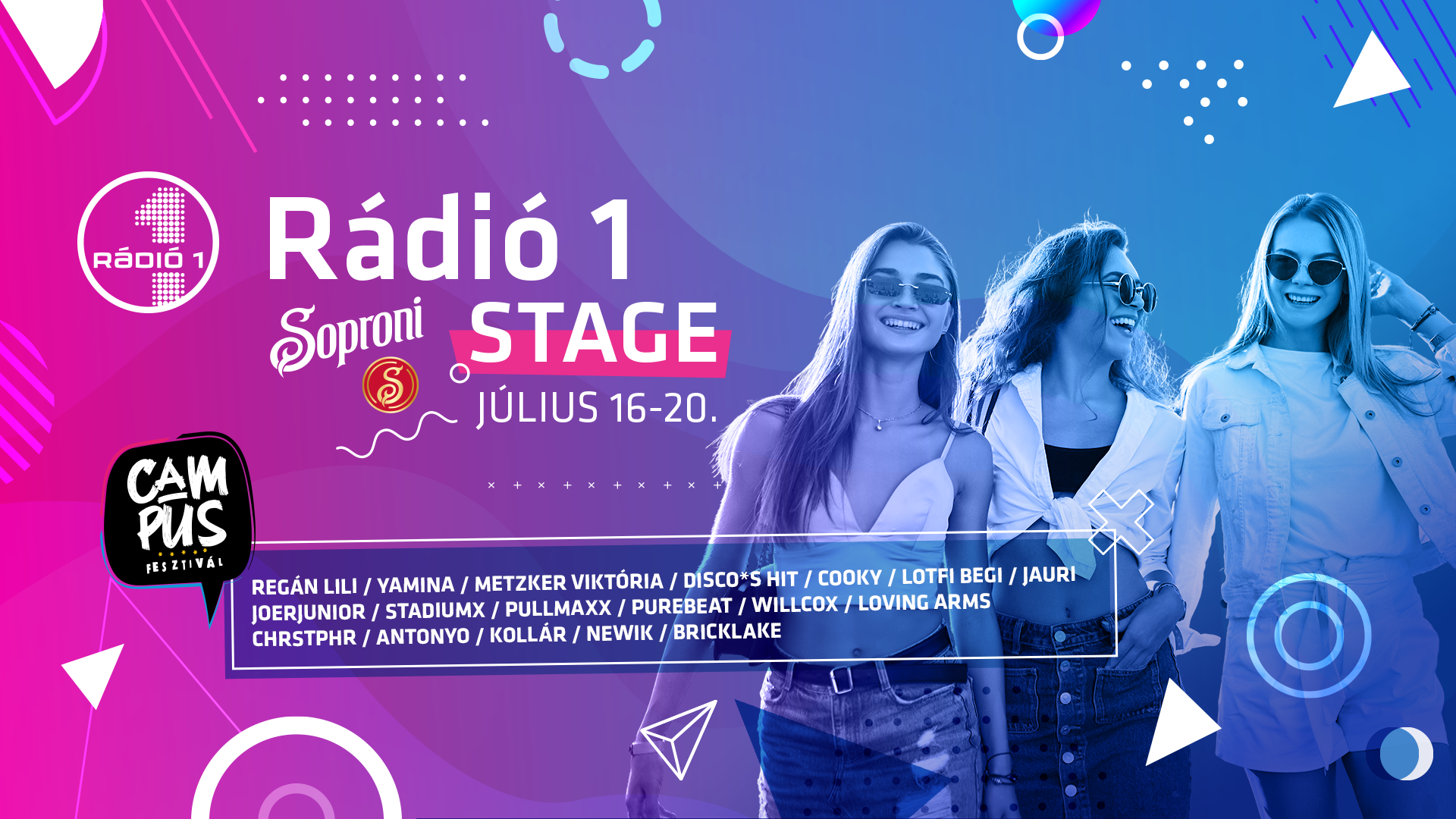 Találkozzunk a Campus Fesztiválon a Rádió 1 Stage-en!