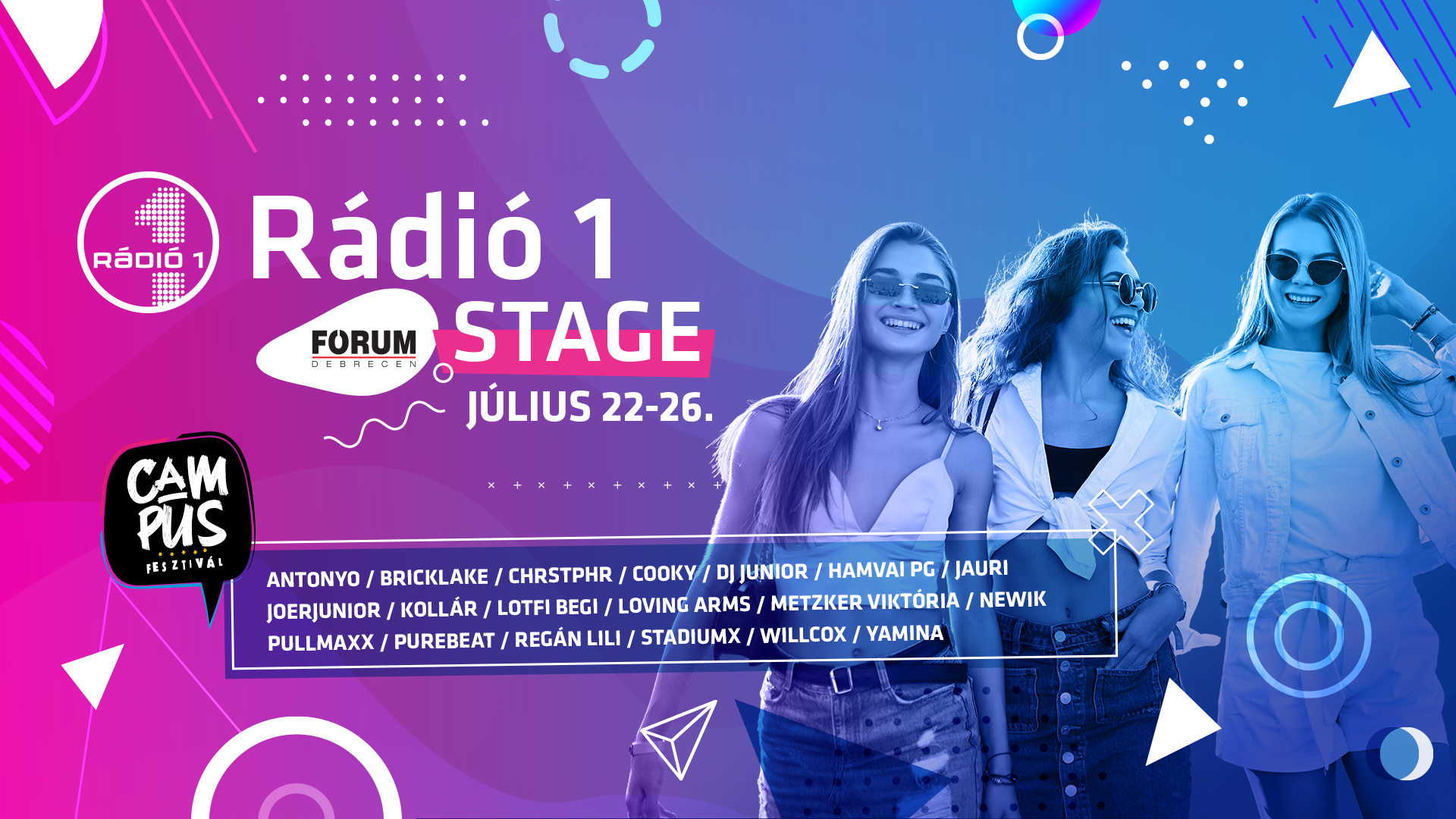 Irány Debrecen, és bulizz a Campus Fesztiválon a Rádió 1-gyel!